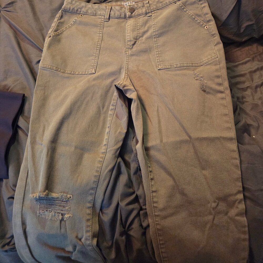 Army green jeans